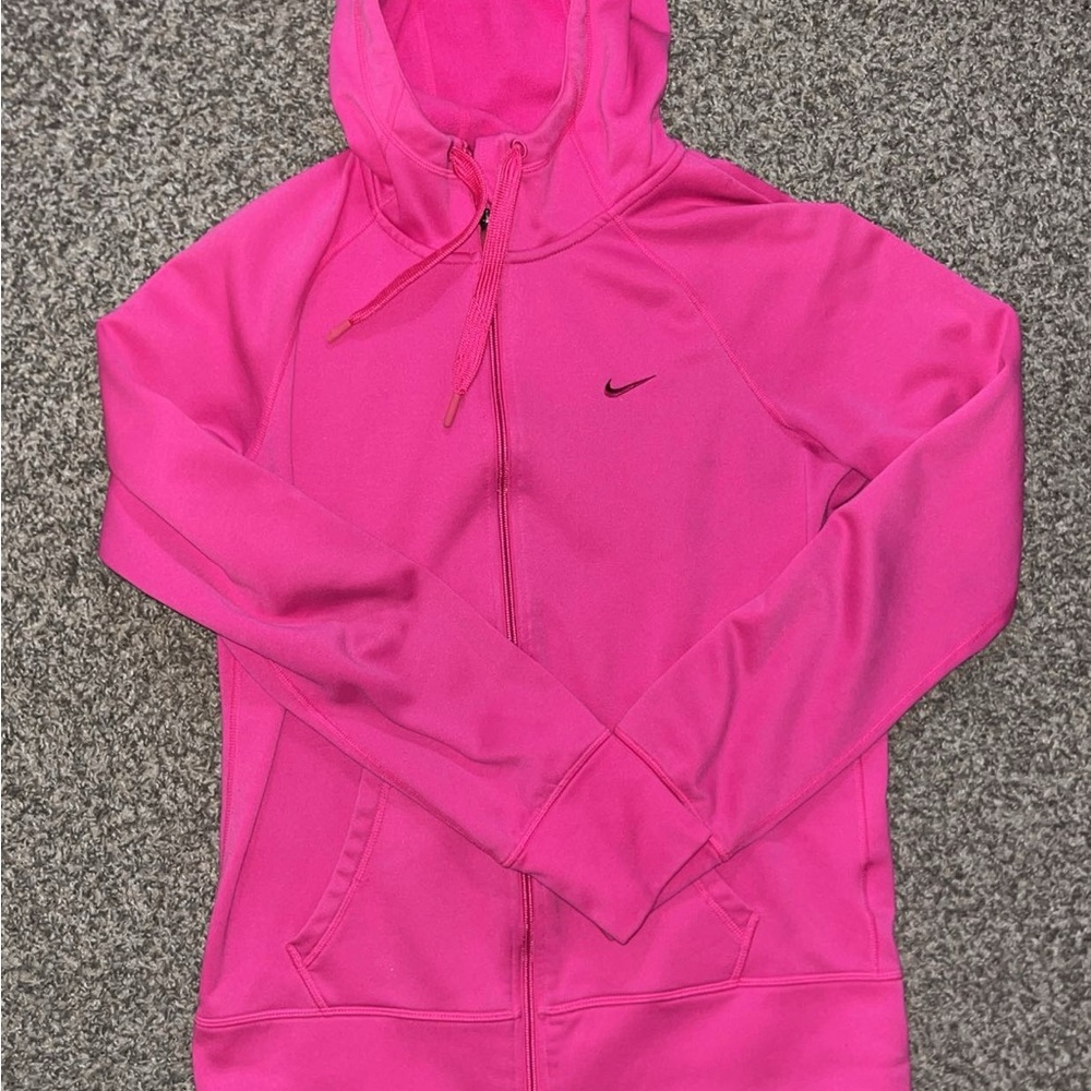 Nike Women's Vibrant Pink Full-Zip Hoodie